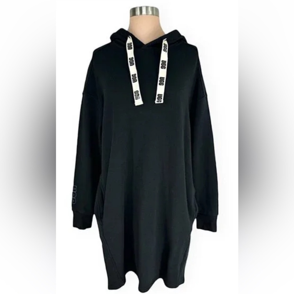 UGG W Aderyn Black Hooded Sweatshirt Dress